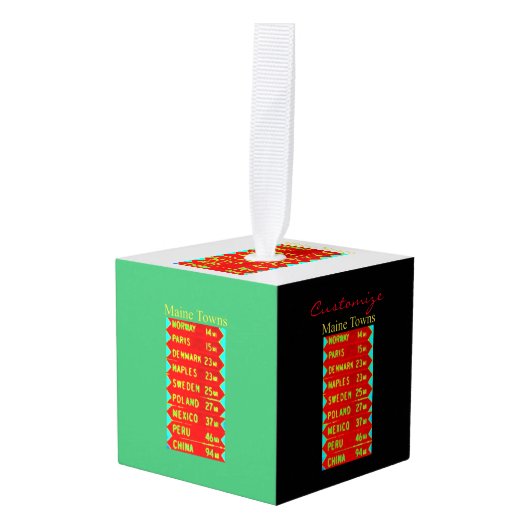 メインタウンサインThunder_Cove キューブオーナメント (正面アングル)