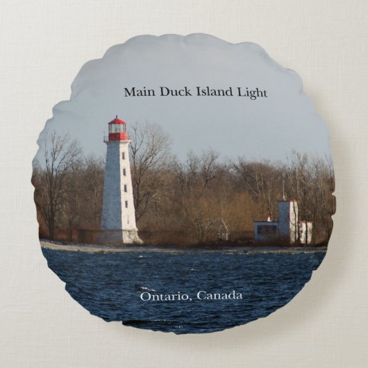 メインダックアイランドライトラウンドピロー ラウンドクッション (正面)