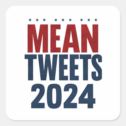 メインツイート 2024 おもしろしい選挙 トランプ  スクエアシール (正面)