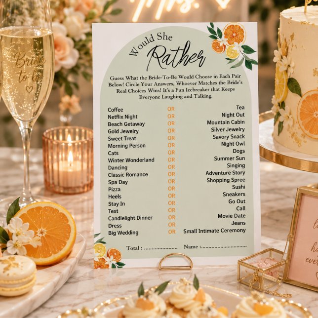 メインナンバーを見つけた彼女のブライダルシャワーゲーム (She Found Her Main Squeeze Bridal Shower Games party would she rather )