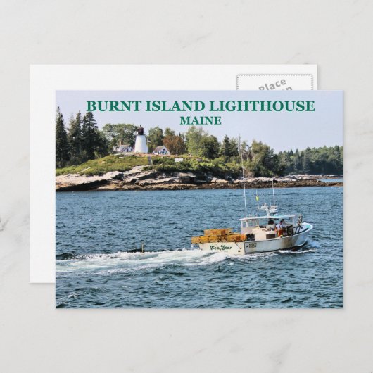 メインハガキ焼き島ライトハウス ポストカード (正面/裏面)