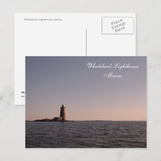 メインハガキWhaleback Light House ポストカード (正面/裏面)