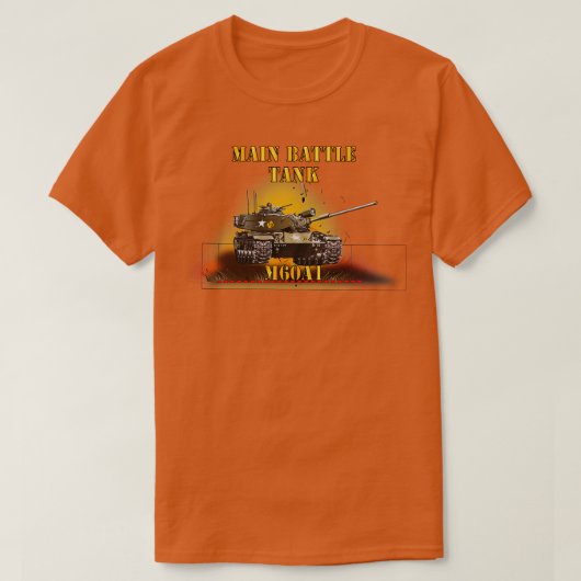 メインバトルタンクM60A1 wファイアライト顔X Tシャツ (デザイン正面)