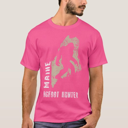 メインビグフートハンターおもしろいサスカッチ Tシャツ (正面)
