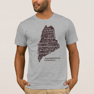 メインビール地図 Tシャツ
