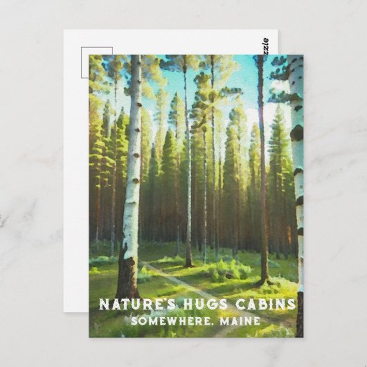 *~*メインフォレスト樺の木エバーグリーンAP49 ポストカード (正面/裏面)