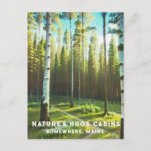 *~*メインフォレスト樺の木エバーグリーンAP49 ポストカード (正面)