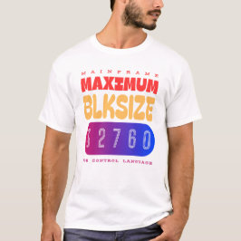メインフレーム ジョブ制御言語 (JCL) 最大ブロック Tシャツ