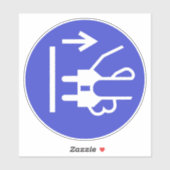 メインプラグラベルの接続解除 シール (シート)