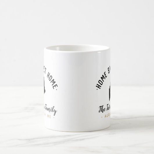 メインホームスイートホームファミリーモノグラムマグ コーヒーマグカップ (中央)