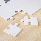 メインホーム州シェイプレターグレーワードアート ジグソーパズル (側面)