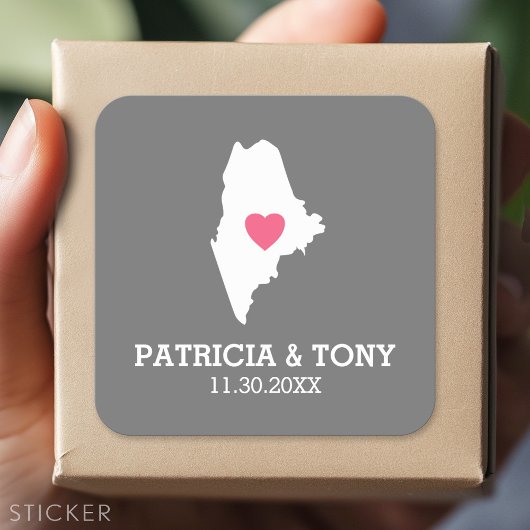 メインホーム州ラブアウカスタムズハート スクエアシール