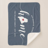 メインホーム州 パーソナライズされた シェルパブランケット (正面)