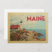 メインポストカードヴィンテージトラベル ポストカード (正面/裏面)