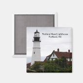 メインポートランドヘッドライトハウスパーソナライズド マグネット (正面/裏面)