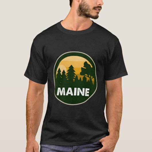 メインムースヘッド湖 Tシャツ (正面)