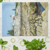 メインライトハウスペマキドポイントブルー キッチンタオル (折り畳み)