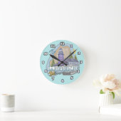 メインライトハウス ラウンド壁時計 (ホーム)