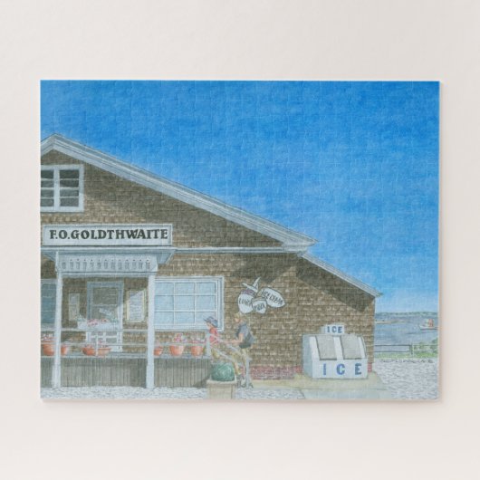 メインレジェネラルストアの水彩画 520ピースパズル ジグソーパズル (横)