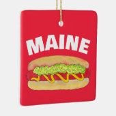 メインレッドスナッパーホットドッグポートランドMEフードクックアウト セラミックオーナメント (右)