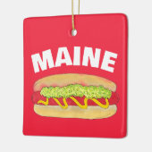 メインレッドスナッパーホットドッグポートランドMEフードクックアウト セラミックオーナメント (左)
