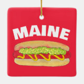 メインレッドスナッパーホットドッグポートランドMEフードクックアウト セラミックオーナメント (裏面)