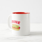 メインレッドスナッパーホットドッグポートランドMEフードクックアウト ツートーンマグカップ (正面左)