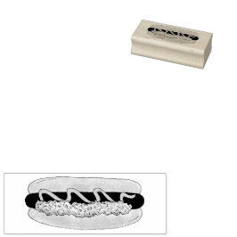 メインレッドスナッパーホットドッグポートランドMEフードクックアウト ラバースタンプ