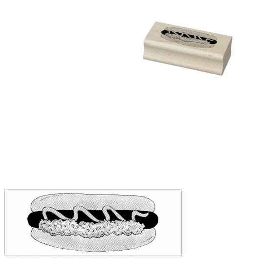 メインレッドスナッパーホットドッグポートランドMEフードクックアウト ラバースタンプ (押印)