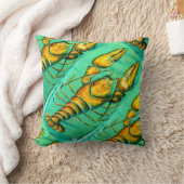 メインロブスターの緑の枕 クッション (ブランケット)