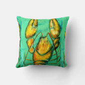 メインロブスターの緑の枕 クッション (裏面)