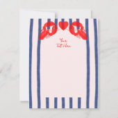 メインロブスターカキスタズクラムズイーストコースト結婚ーズ 出欠カード (裏面)