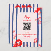 メインロブスターカキスタズクラムズイーストコースト結婚ーズ 出欠カード (正面/裏面)