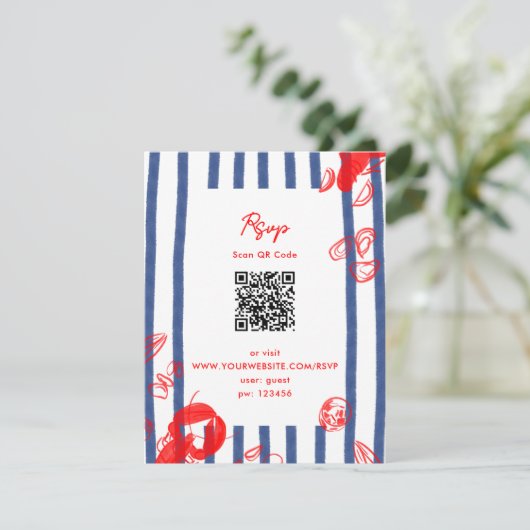 メインロブスターカキスタズクラムズイーストコースト結婚ーズ 出欠カード (スタンド正面)