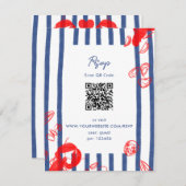 メインロブスターカキスタズクラムズイーストコースト結婚ーズ 出欠カード (正面/裏面)