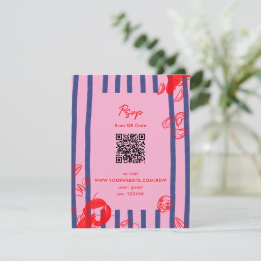 メインロブスターカキスタズクラムズイーストコースト結婚ーズ 出欠カード (スタンド正面)