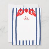 メインロブスターカキスタズクラムズイーストコースト結婚ーズ 招待状 (裏面)