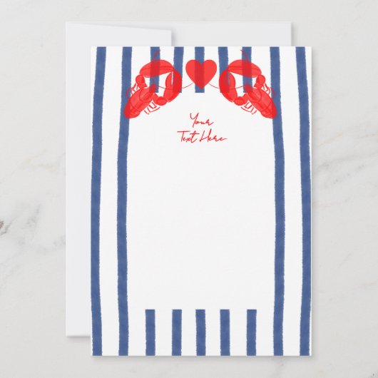 メインロブスターカキスタズクラムズイーストコースト結婚ーズ 招待状 (裏面)