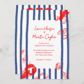 メインロブスターカキスタズクラムズイーストコースト結婚ーズ 招待状 (正面/裏面)