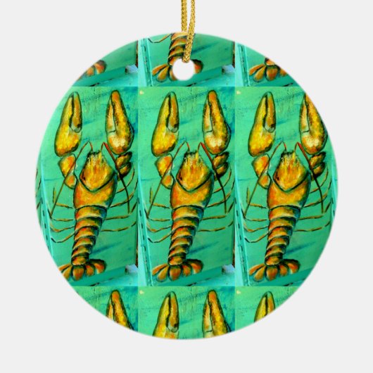 メインロブスターグリーンオーナメント セラミックオーナメント (正面)