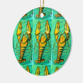 メインロブスターグリーンオーナメント セラミックオーナメント (左)