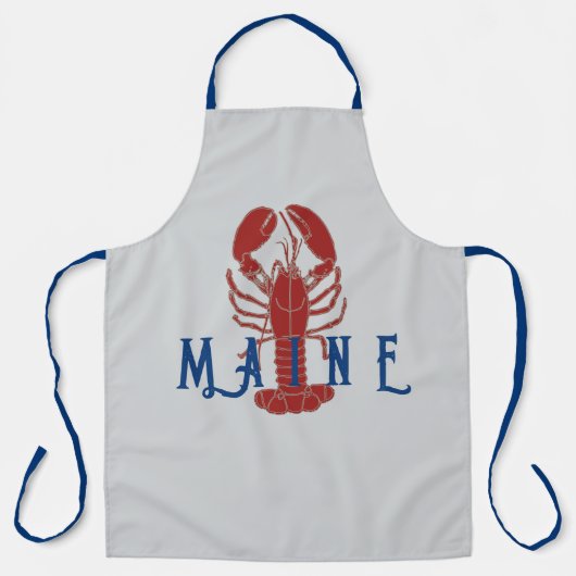 メインロブスターグレーロングエプロン エプロン (正面)