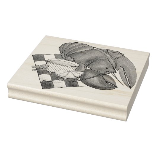 メインロブスターディナーシーフードレストランフィッシュマーケット ラバースタンプ (スタンプ)