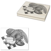 メインロブスターディナーシーフードレストランフィッシュマーケット ラバースタンプ (押印)