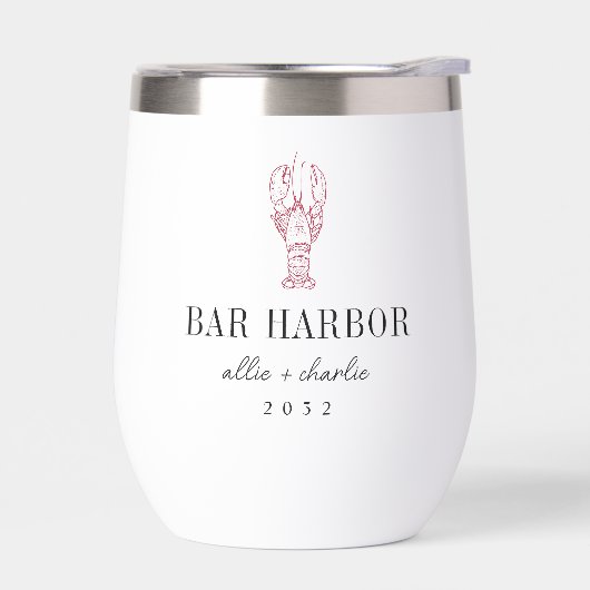 メインロブスターデスティネーションの結婚式の好意 (左面)