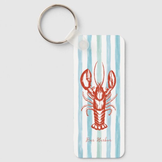 メインロブスターフィッシャーマンコアストライプズ キーホルダー (正面)