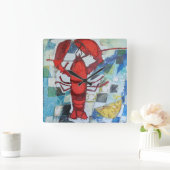 メインロブスター スクエア壁時計 (ホーム)