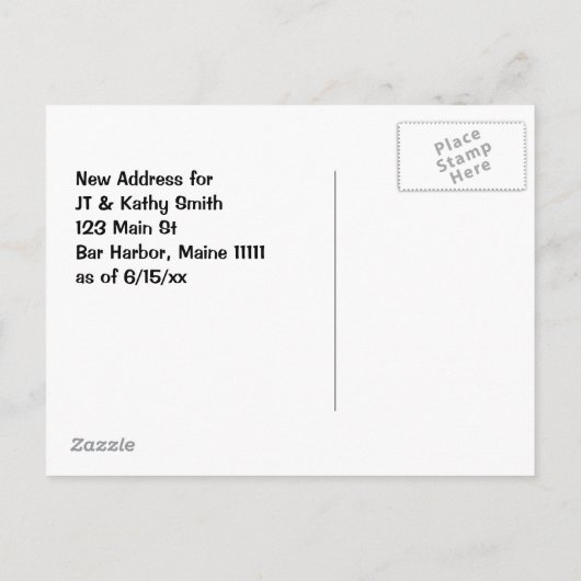 メインヴィンテージへの移動アドレス変更 案内ポストカード (裏面)