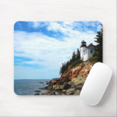 メインヴィンテージトラベルバスハーバーヘッドライトハウス マウスパッド (マウス)