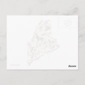 メインヴィンテージ写真マップアンティーク州グラフ ポストカード (裏面)